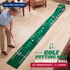 Putting Green Indoor - Golf Putting Mat With Realistic Green Speed  Dual-hole Pr