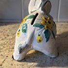 Vintage Ceramic Piggy Bank Painted Elephant - Made In Italy Numbered