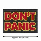 Don t Panic Iron On Patch 3 4  Embroidered Hitchhiker s Guide To The Galaxy New