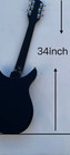 Short Scale Length 6 Strings Electric Guitar Bone Nut Glossy Finished Solid Body