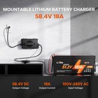 Litime 58 4v 18a Waterproof Charger For 48v Golf Cart Solar Boat Lithium Battery