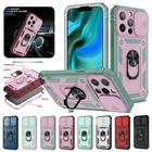 For Iphone 16 15 14 13 12 Pro Max Rugged Ring Stand Shockproof Hard Case Cover