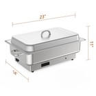 9-qt  Electric Chafing Dish Stainless Steel Buffet Servers Chafer Food Warmer 