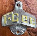Rare Guyana Drink I-cee Starr  x  Wall Mount Bottle Opener Nib Brown Mfg Co