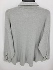 Aerie Top Womens Small Gray Waffle Knit Long Sleeve Button Up Oversize Beach