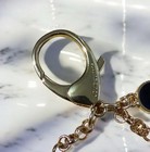 Louis Vuitton Fleur De Monogram Bag Charm Key Chain Gold Beige No Box