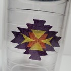  1  Tervis Tumbler 16oz Clear Cup W  Black Lid   Aztec  Adorable 