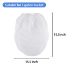 Sukh 5pcs Paint Filter Bag - 5 Gallon Bucket Strainer With Elastic   