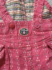Vintage Oshkosh B   gosh Red Floral Vestbak Overalls Size 4t Made Usa