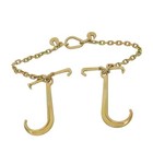 G70 Tow Chain Bridle 15  J-hook T-hook W grab Hooks 4700lb Towing Recovery