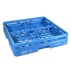  lot Of 9  Ecolab 6324-x Blue 4-compartment Nsf Stacking Glass Washing Rack