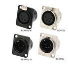 4 Pin Male   Female Xlr Socket Panel Mount Chassis Connector D Type  Welding Diy