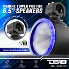 Ds18 Nxl-x6tp rd ns 6 5  Marine Tower Pods Only With Integrated Rgb Led Lights