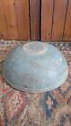 Best Antique Early Country Large Wood Dough Bowl Old Blue Paint 18 75 