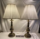 Pair Of Vintage Heavy Large Stiffel Brass Table Lamp  371