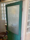 6  3  Wood Door Art Deco 1930 Etched Glass Interior Antique Hair Salon Suite Etc
