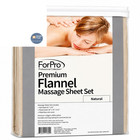 Forpro Premium Flannel 3-piece Massage Sheet Set For Full  Natural