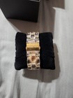 Michael Kors Mk-6175 Pink Dial Chronograph Date Quartz Clear Bracelet 100m