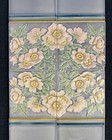 12 Germany - M O   P F - Antique Art Nouveau Majolica Tile Set  C1900