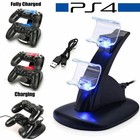 For Ps4 Playstation4 Controller Dual Usb Charger Led Dock Station Charging Stand