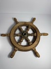 Vintage Wooden Ship Steering Wheel Nautical Maritime Boat Helm Wall Decor  18    
