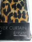  Deluxe Shower Curtain W  Matching Hooks 72   72  Cheetah Animal Print Bathroom 