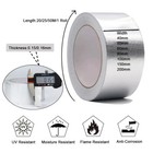 Aluminium Foil Tape Rolls Heat Insulation Duct Self Adhesive Width 40 50 400mm