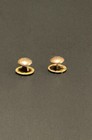Victorian Antique Jewelry Collar Buttons   Cufflink Type Rose Gf   Silver