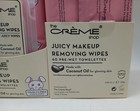 The Creme Shop Coconut Oil Makeup Wipes 2 Pack Gentle Hydrating Facial 60 Wipes