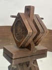 Vintage Mid-century Modern Wood   Cork Hanging Coaster Set  4-piece 