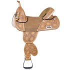 Hilason Western Horse Treeless Trail Barrel Saddle American Leather   For Horses