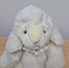 Russ Berrie Fluffies White Lamb Sheep 9  Plush Stuffed Animal Toy Pink Tag