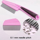 Lltgmv Flea Comb For Dogs And Cats  Fine-toothed Pet Combs Medium  Pink