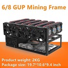8gpu Mining Rig Frame  Steel Open Air Miner Mining Computer Frame Rig Case Fo   