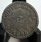 1848 Argentina  Cordoba  Sun Face  1 One Un Real  1r  Km    26 1