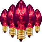 C-7 Clear Purple Twinkle Light Bulbs Brand New C7 E12 Flashing Christmas Lights