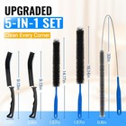 5 Pack Dryer Vent Cleaner Kit  Extra Long Flexible Brushes For Lint  Black