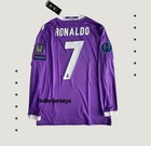 Ronaldo  7 Jersey Real Madrid 2016-2017 Long Sleeve Jersey Size S  M  l  Xl