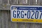Pennsylvania Visitpa com License Plate  grg-0207  Tri-color 6-2008 Sticker