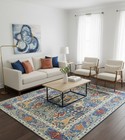 Hand-knotted Oriental Rug Floral Transitional Design Living Room Carpet 8x10 Ft
