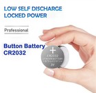 2 Pcs Lithium Battery 3v Cr2032 Cr 2032 Br2032 Dl2032 Remote Button Cell Watch