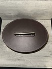 Brown Faux Leather Poker Chip Set Carrying Case W  Chips   2 Decks Cards