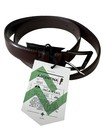 Nwt Mio Marino Men s Mahogany Brown Genuine Leather Classy Prong Buckle Belt 36