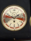  cc27  Ships Radio Room Clock  6  Dial  Brass Case Time Only 
