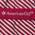 American Girl Doll Apron Red White Stripe Ruffle Waist Ties