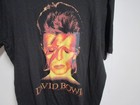  david Bowie  Mens  artist Image  Logo T Shirt  large  Nwt Black Classic Logo