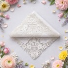 Antique Needle Lace  Handkerchief Hanky  Wedding  Bridal  Bride  Trousseau 