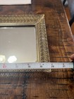 Vintage Gold Metal Filigree Wall Vanity Mirror 24x8 Ornate Frame