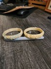 Vintage 1940s Japan Celluloid Bangle Bracelet  Pastel cream Price Reduction 