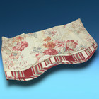 Vintage 1990 s Waverly Rose Ballad Bouquet Multi Floral Stripe Valance 16    X 78 